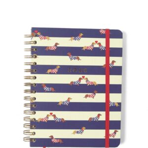 Agenda Planner Wire-o 2026 Praia Semanal com Divisórias A5 Cachorros