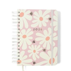 Agenda Planner Wire-o 2026 Melissa Diária A5 Pink Bloomy