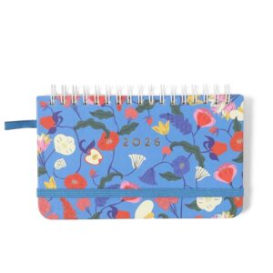 Agenda Planner Wire-o 2026 Doce Florada Semanal Office 15,5x9 Azul
