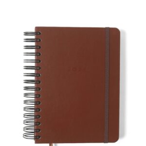 Agenda Planner Wire-o 2026 Clássica Diária A5 Café