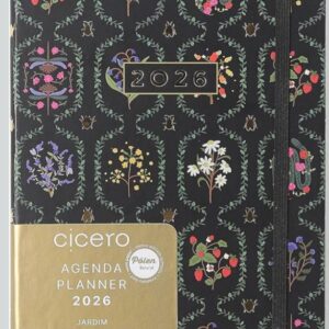 AGENDA PLANNER CICEROS 2026 JARDIM SEMANAL ANOTACOES 14X21 PRETO