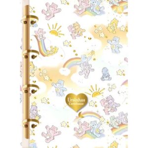Caderno Argolado Ursinhos Carinhosos 160 folhas Dourado